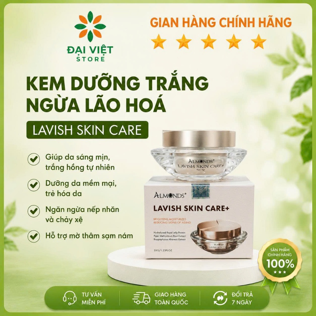 Kem Sữa Chua Dưỡng Trắng Da Almonds  size lớn (35gr)