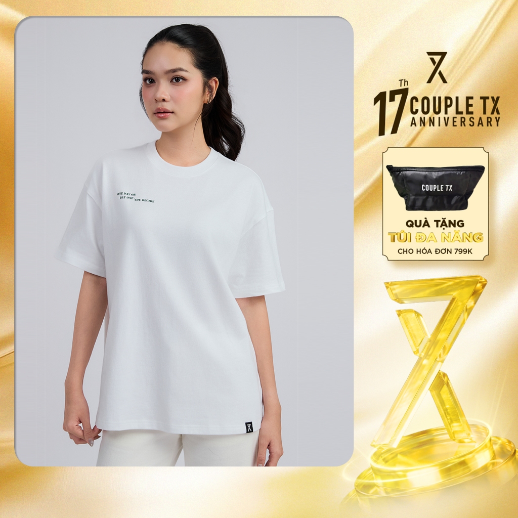 Áo Thun Nữ Couple TX One Day Thun Cotton Thoáng Mát Form Oversize WTS 2524
