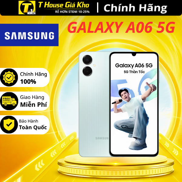 Điện Thoại Samsung Galaxy A06 5G 4GB/128GB - Hàng Chính Hãng Nguyên Seal