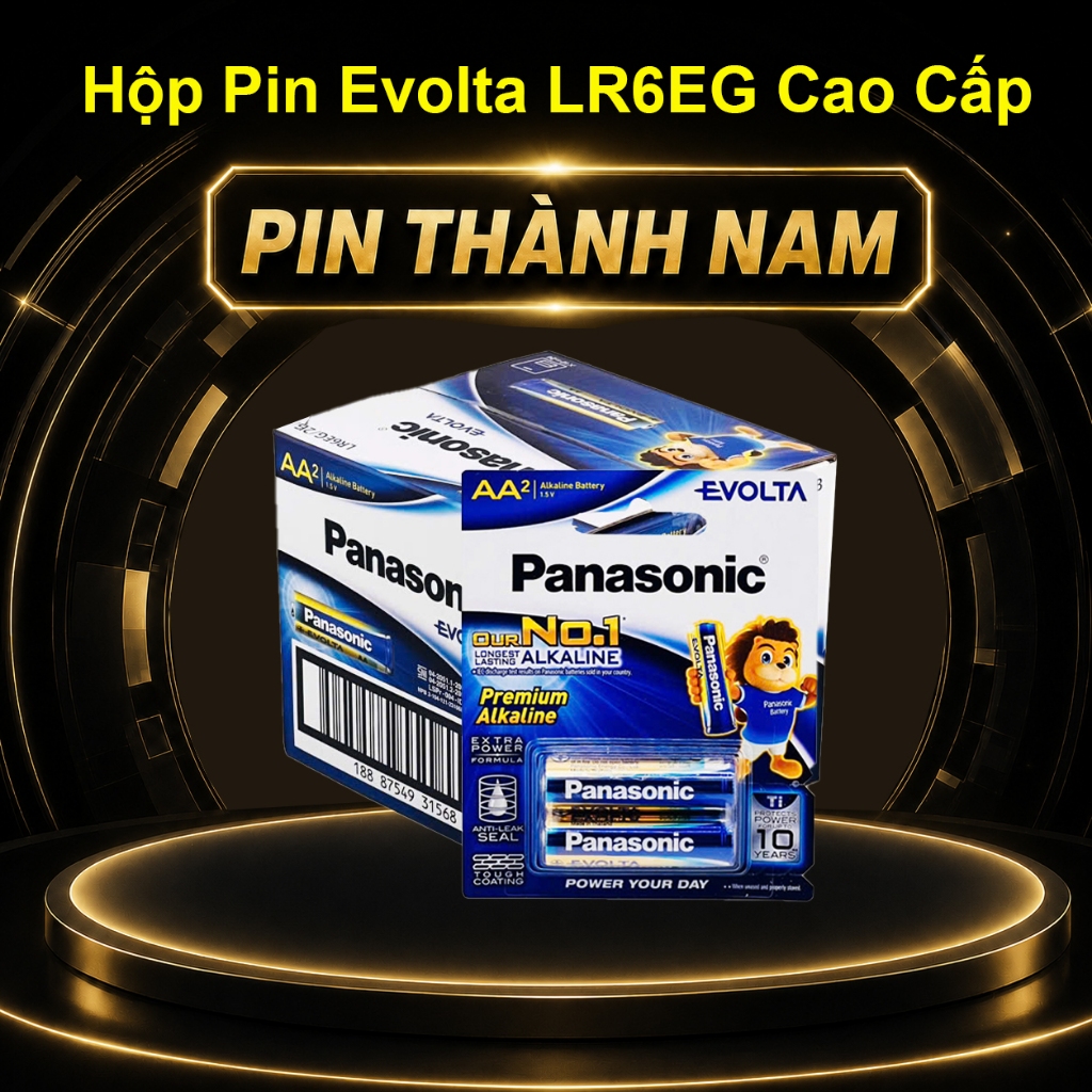 Hộp 12 Đôi Pin AA Panasonic Evolta Siêu Bền Siêu Năng Lượng