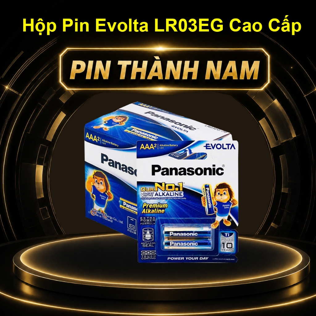Hộp 12 Đôi Pin AAA Panasonic Evolta Cao Cấp Siêu Năng Lượng