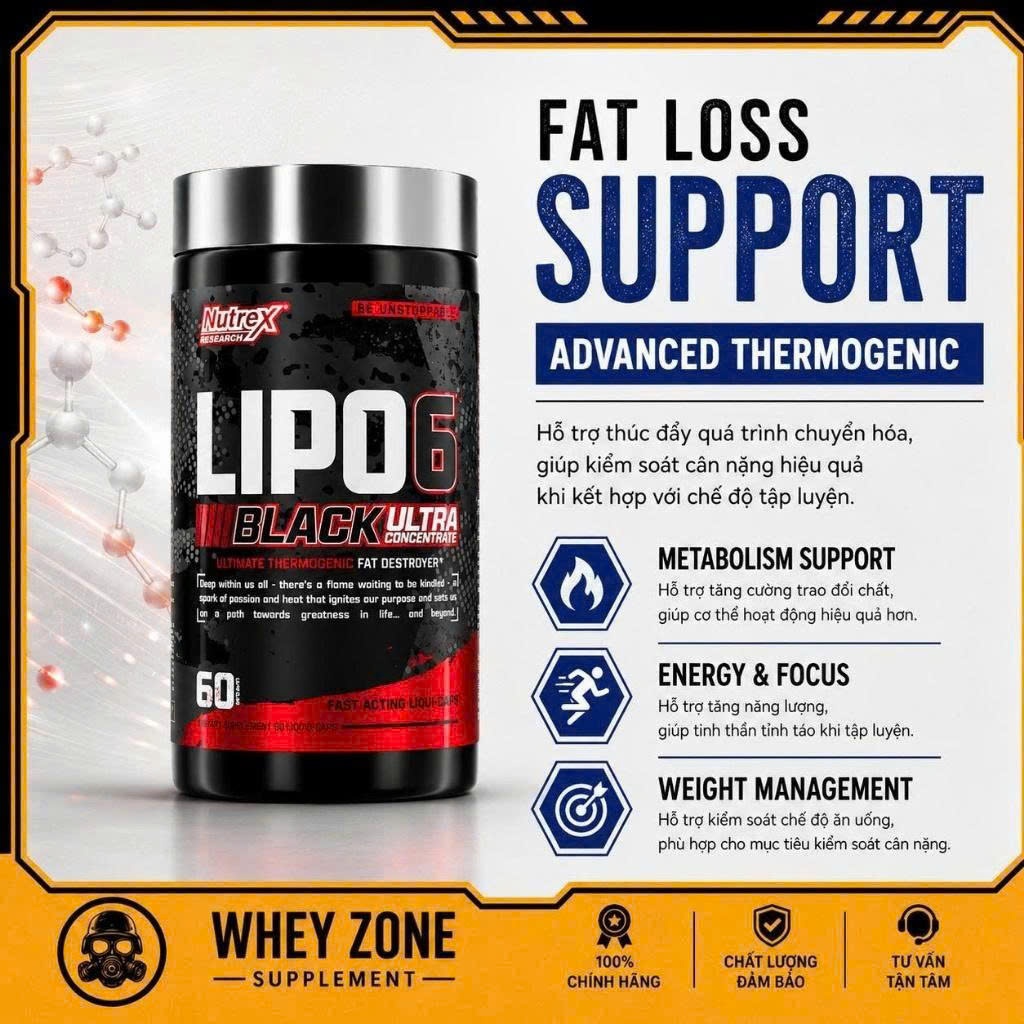 Nutrex Lipo6 Black Ultra Concentrate – 60 Viên Nang