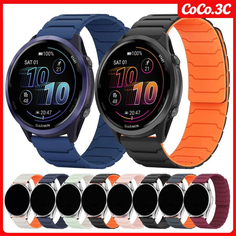 Từ Dây Đeo Silicon Dành Cho Garmin Forerunner 965 970 255 265 745 Ban Nhạc Dành Cho Garmin Venu 3/2 