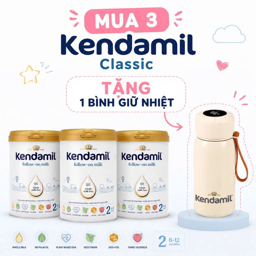 Kendamil Classic Số 1, Số 2, Số 3 Lon 800g | ĐỖ HỮU STORE