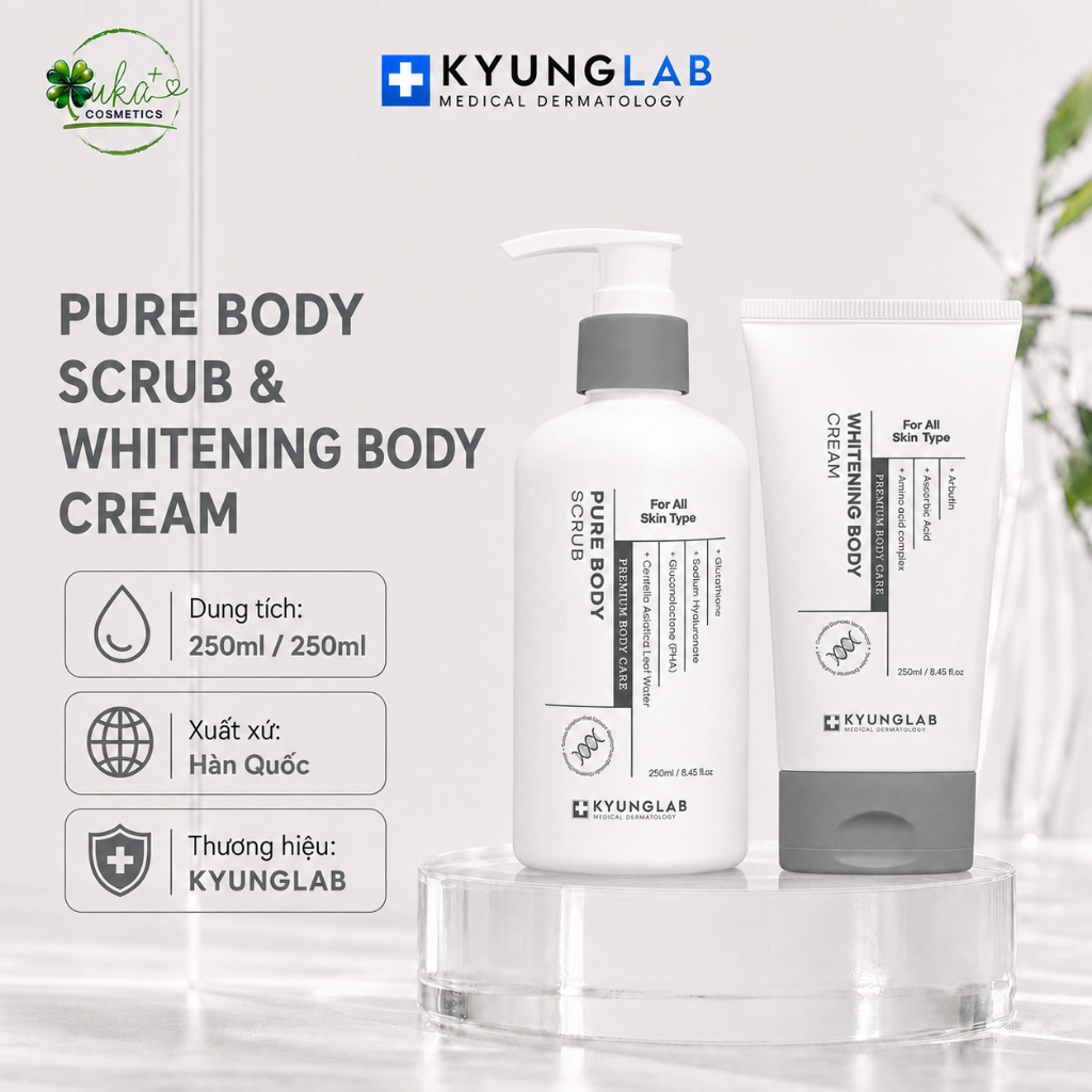 Kem Dưỡng Body Kyunglab,Kem nâng tone body KyungLab Whitening Cream ,nâng tone tự nhiên trắng hồng