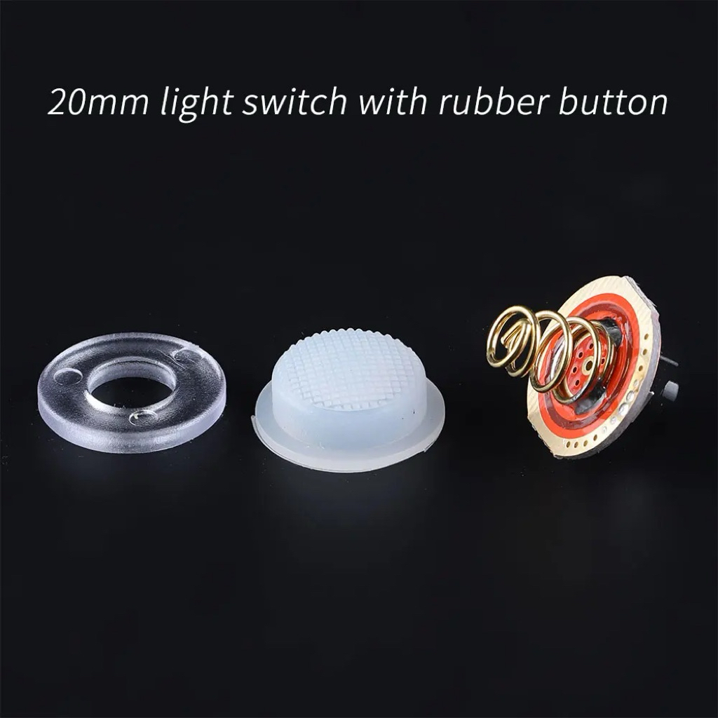 Bộ Công Tắc Đuôi Có LED Nút Cao su 20mm Cho Đèn Pin Convoy M21A M21B M21C L21A S11 S12 S16 S21B…