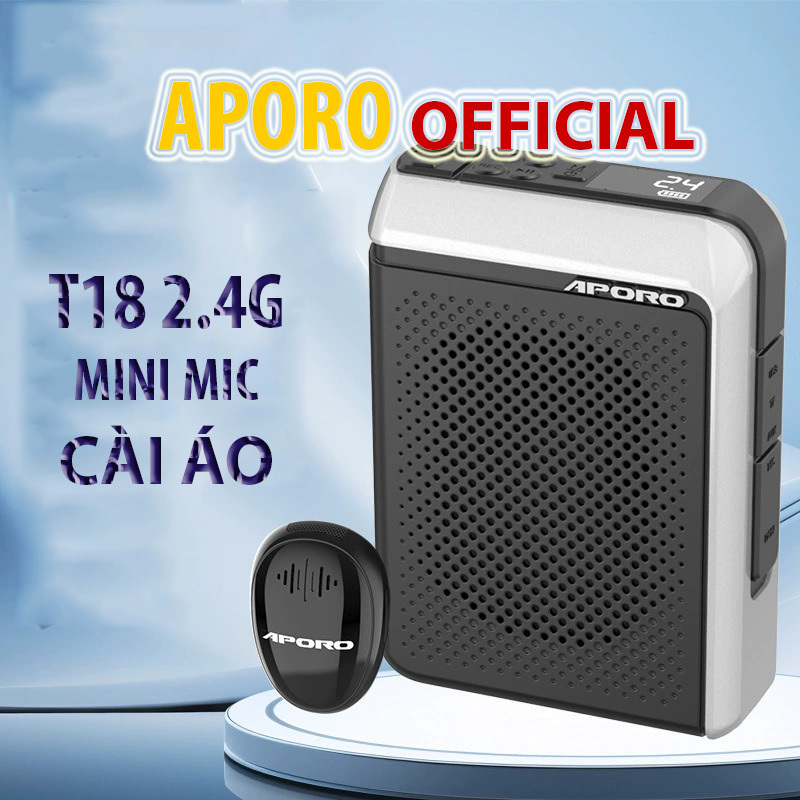 APORO T18 2.4G PLUS Mini Mic cài áo không dây trợ giảng - Aporo Việt Nam Official