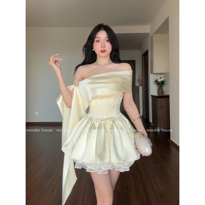 July Dress Wonderhouse Đầm ngắn dáng cup tung xòe công chúa chất vải lụa dày dặn sang trọng phù hợp mặc đi tiệc