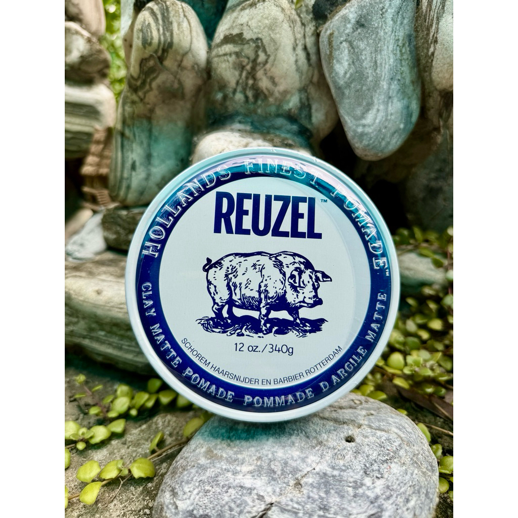 REUZEL CLAY MATTE POMADE 340G – Sáp Tạo Kiểu Giữ Nếp Linh Hoạt, Tạo Texture & Hiệu Ứng Lì