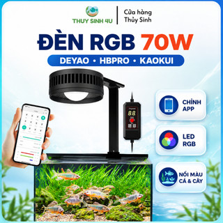 Đèn Lon Deyao RGB | HBPro RGB | KK70Pro  - Chỉnh APP với 11 chế độ màu đẹp cho bể Cá cảnh