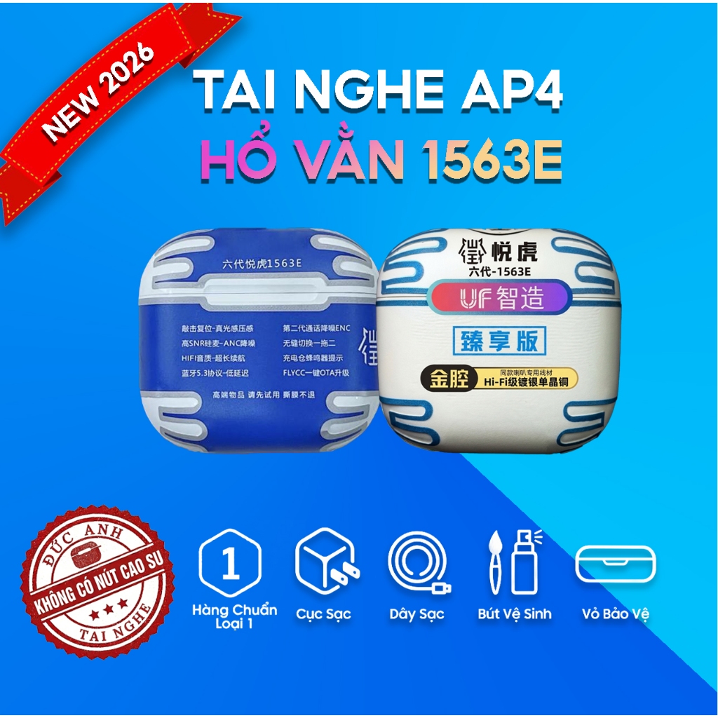 Tai nghe Hổ AP4 1563E GOLDEN BUDS UF 2026 Hàng Chuẩn Loại 1