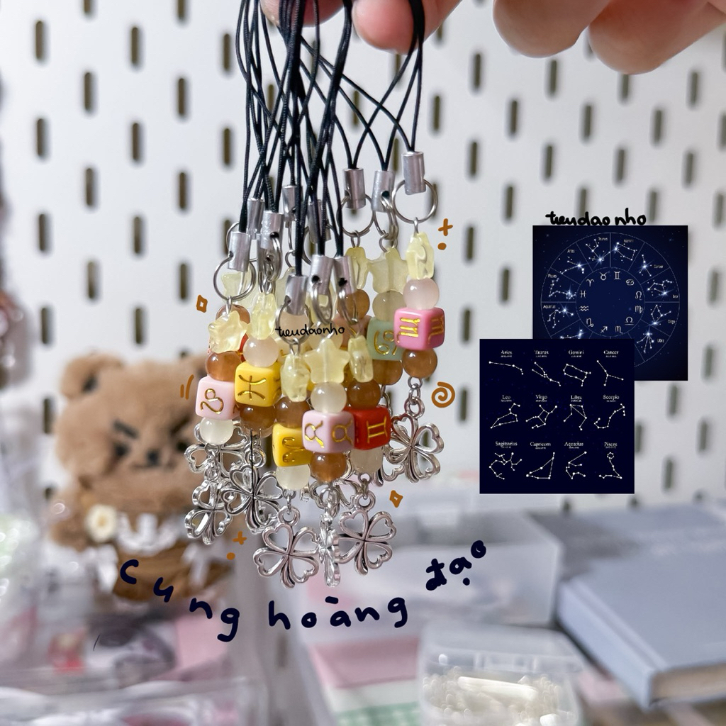 [ ĐỌC KĨ MÔ TẢ ] z𝐨𝐝𝐢𝐚𝐜 𝐬𝐢𝐠𝐧 | Móc Khoá/ Móc Treo Điện Thoại 12 Cung Hoàng Đạo