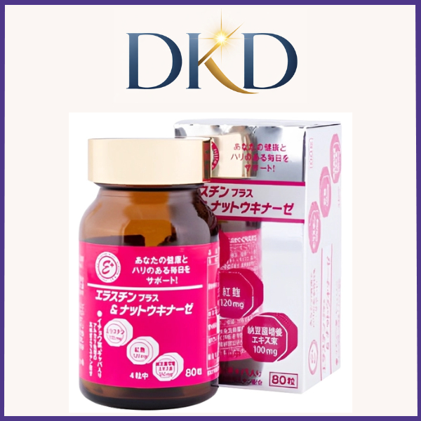 [CHÍNH HÃNG] Viên Uống Elastin Plus & Nattokinase Hokoen Nhật Bản (Hộp 80 Viên)