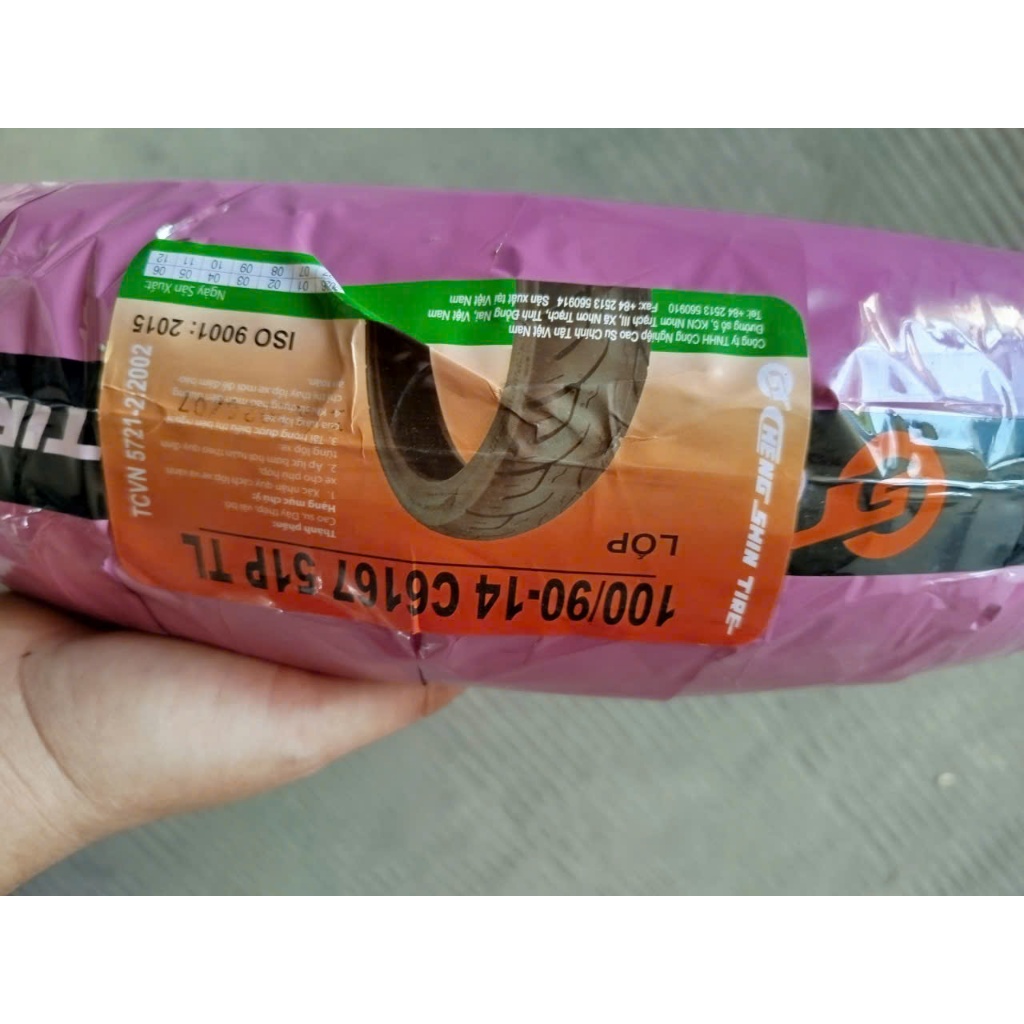 Lốp (vỏ) xe máy 100/90-14 C6167 theo xe bánh Sau: PCX; SH Mode; Hàng cao cấp - Chengshin - chính hãn
