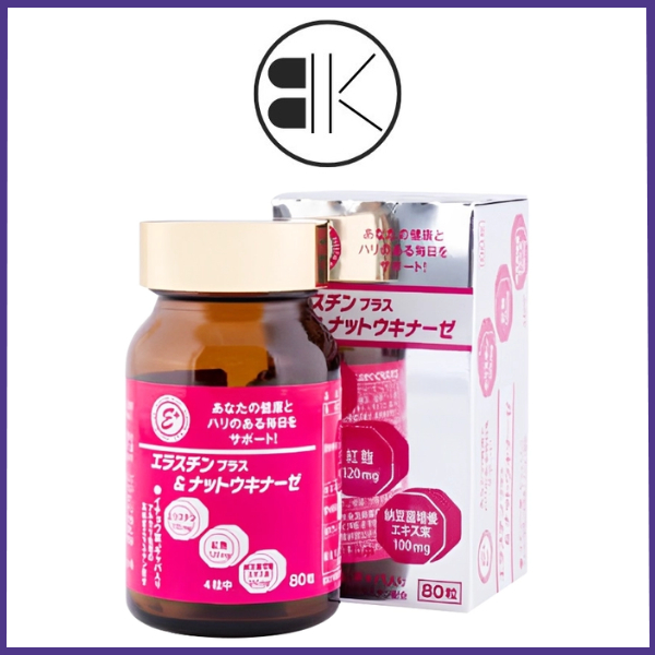 [CHÍNH HÃNG] Viên Uống Elastin Plus & Nattokinase Hokoen Nhật Bản (Hộp 80 Viên)