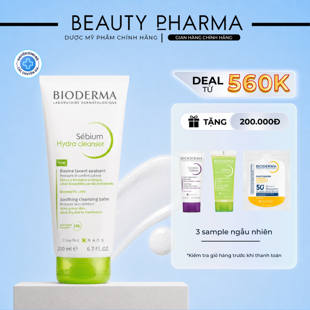 [DATE MỚI-NHẬP KHẨU CHÍNH HÃNG] Bioderma Sebium Hydra Cleanser - Sữa rửa mặt cho da mụn nặng