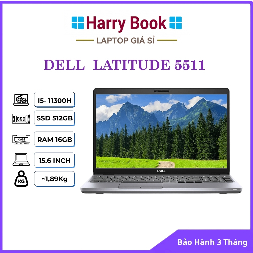 Laptop Dell Latitude 5511 - Core i7 10850H | RAM 32GB | SSD 1TB | VGA Rời | Màn 15.6" FHD