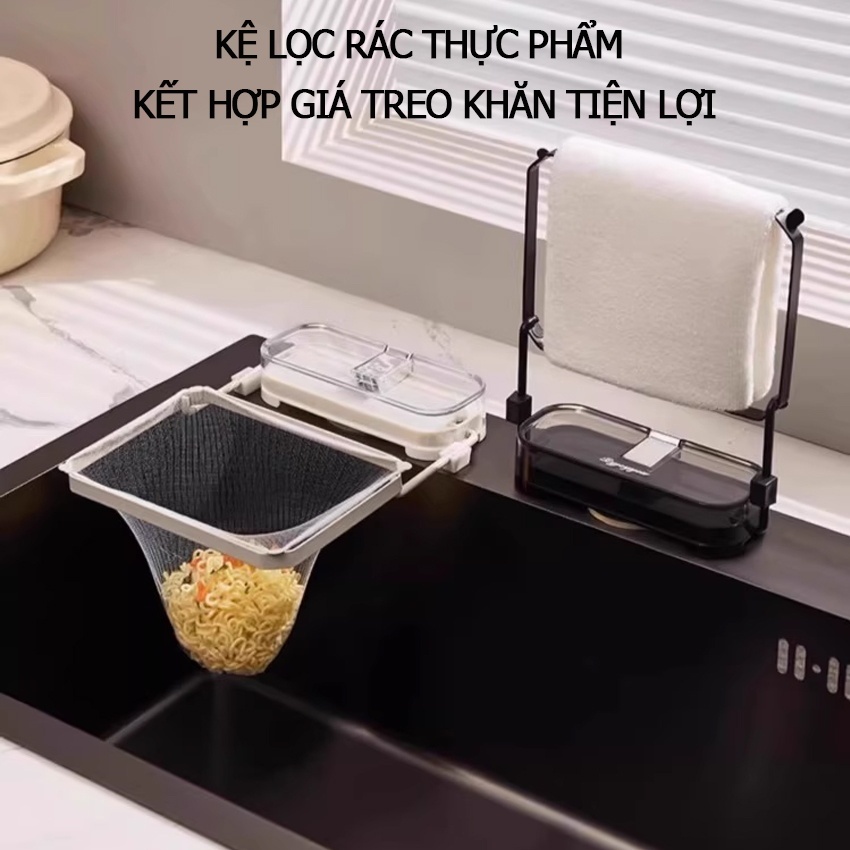 TÚI LƯỚI LỌC RÁC 888GD THÔNG MINH KHUNG VUÔNG CHO BỒN RỬA CHÉN BÁT [COMBO 50 túi ]