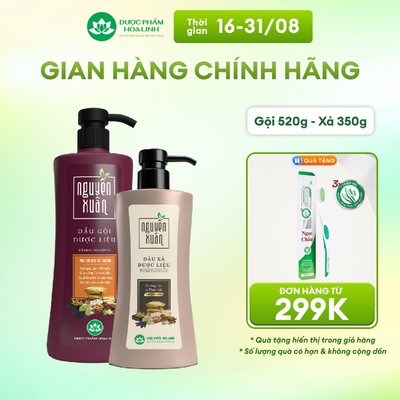 Bộ Dầu gội 470g và Dầu xả 318g Nguyên Xuân nâu _ Dành cho tóc thường