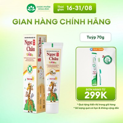Kem đánh răng dược liệu Ngọc Châu trẻ em trên 6 tuổi 70g