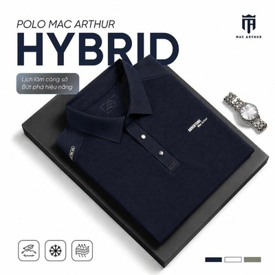[NEW] Áo Polo Nam Cao Cấp MAC ARTHUR HYBRID Mát Lạnh, Kết Hợp Đa Cấu Trúc Vải, Thấm Hút Tốt SP2