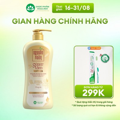 Sữa tắm dược liệu Nguyên Xuân Dưỡng sáng da 370g - Dưỡng da trắng hồng, mịn màng, khỏe đẹp