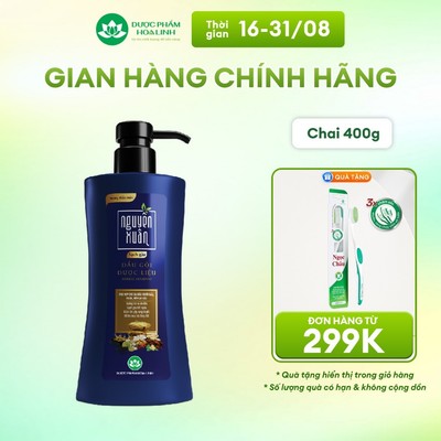 Dầu gội Dược liệu Nguyên Xuân Sạch Gàu 365g - Tặng thêm 35g giá không đổi