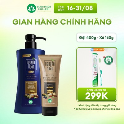 Bộ Dầu gội 365g và Dầu xả 160g Nguyên Xuân sạch gàu - Dành cho tóc gàu, ngứa
