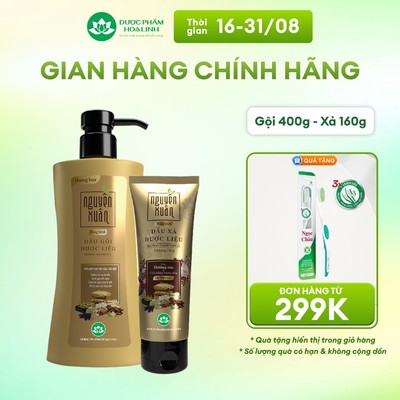 Bộ Dầu gội 365g và Dầu xả 160g Nguyên Xuân bồng bềnh - Dành cho tóc dầu bết