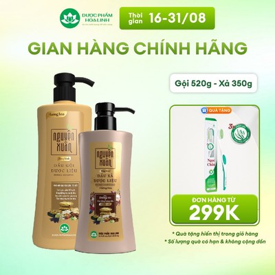 Bộ Dầu gội 470g và Dầu xả 350g Nguyên Xuân bồng bềnh - Dành cho tóc dầu bết