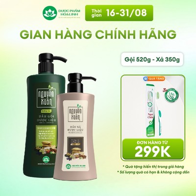 Bộ Dầu gội 470g và Dầu xả 318g Nguyên Xuân xanh dưỡng tóc - Dành cho tóc khô xơ, hư tổn