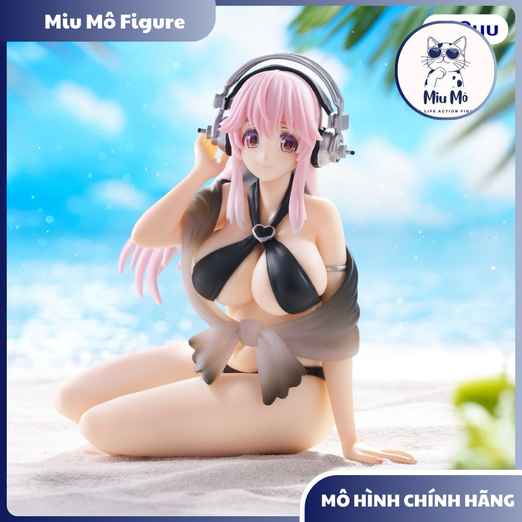 MÔ HÌNH Sonico - SoniComi - Super Sonico - Noodle Stopper Figure - Black Bikini ver. FURYU FIGURE CH