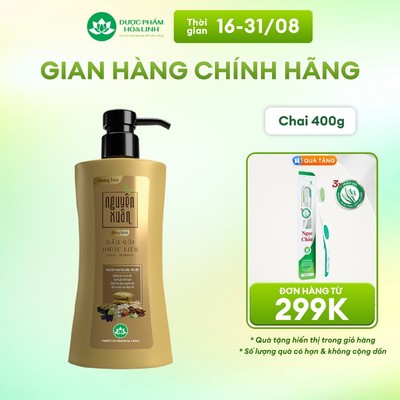 Dầu gội dược liệu Nguyên Xuân Bồng bềnh 365g - Dành cho tóc dầu bết - Tặng 35g giá không đổi