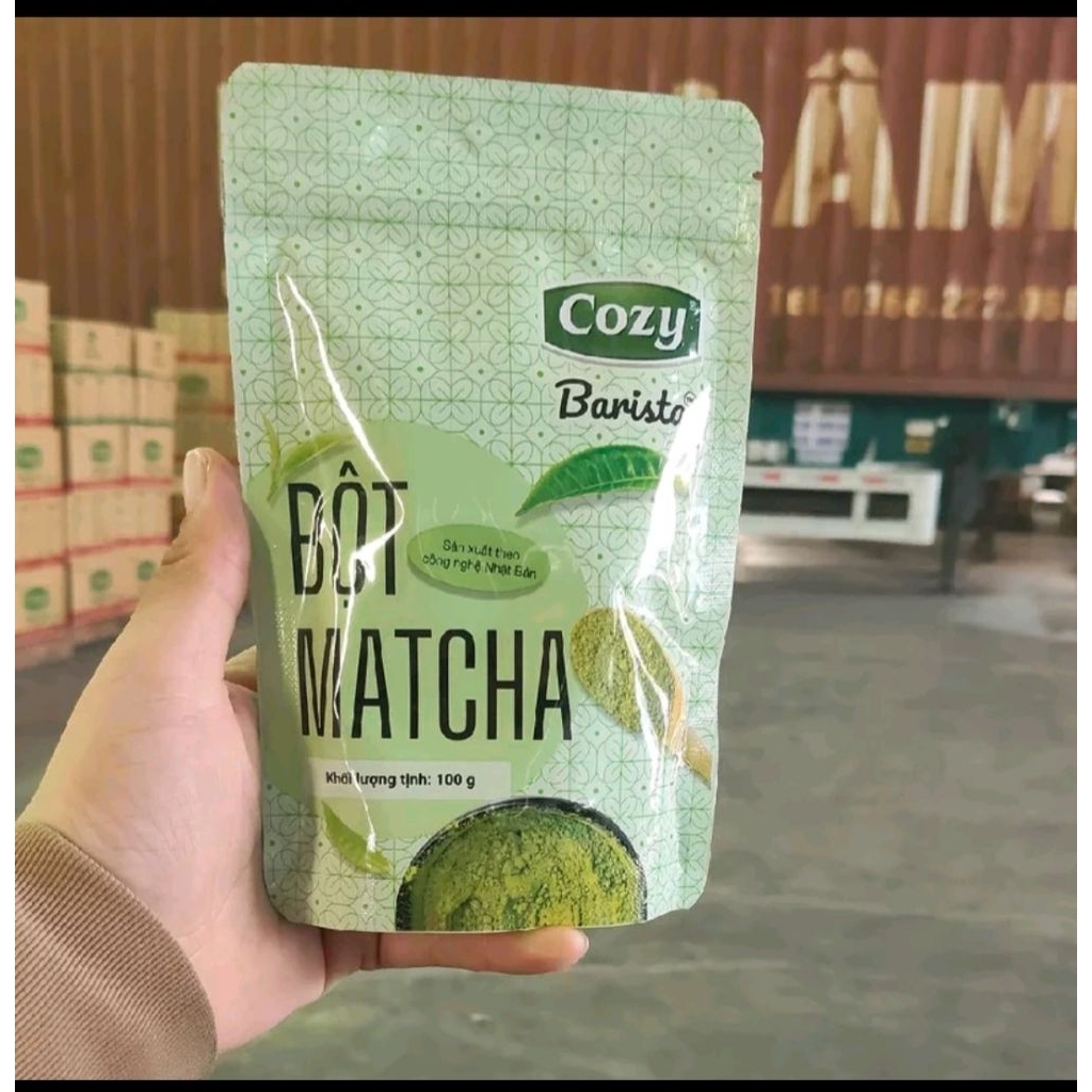 Bột Matcha Cozy, Bột Trà Xanh 100gr Pha Latte Trà Sữa, Matcha Làm Bánh Kẹo Nougat