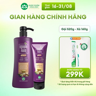 Bộ Dầu gội 470g và Dầu xả 160g Nguyên Xuân chắc khỏe - Dành cho tóc yếu, dễ gãy rụng