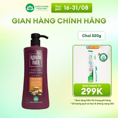 Dầu gội Dược liệu Nguyên Xuân Nâu 470g - Dành cho tóc thường - Tặng thêm 50g giá không đổi
