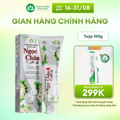 Kem đánh răng dược liệu Ngọc Châu Ngọc Trai 100g