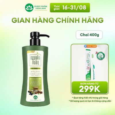 Dầu gội dược liệu Nguyên Xuân Dưỡng tóc Hương bưởi 365g -Tặng thêm 35g giá không đổi