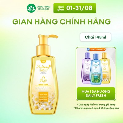 Dung dịch vệ sinh Dạ hương Daily Fresh Moisture 145ml- Tăng cường thành phần DƯỠNG ẨM