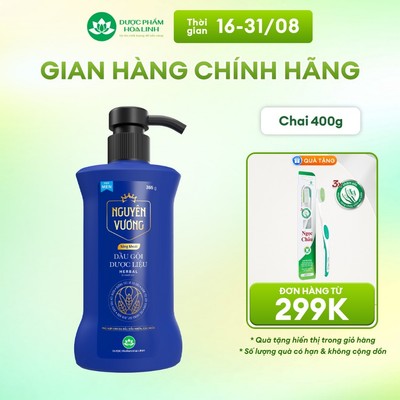 Dầu gội dược liệu Nguyên Vương Sảng khoái dành cho nam 365g tặng 35g - hương sảng khoái