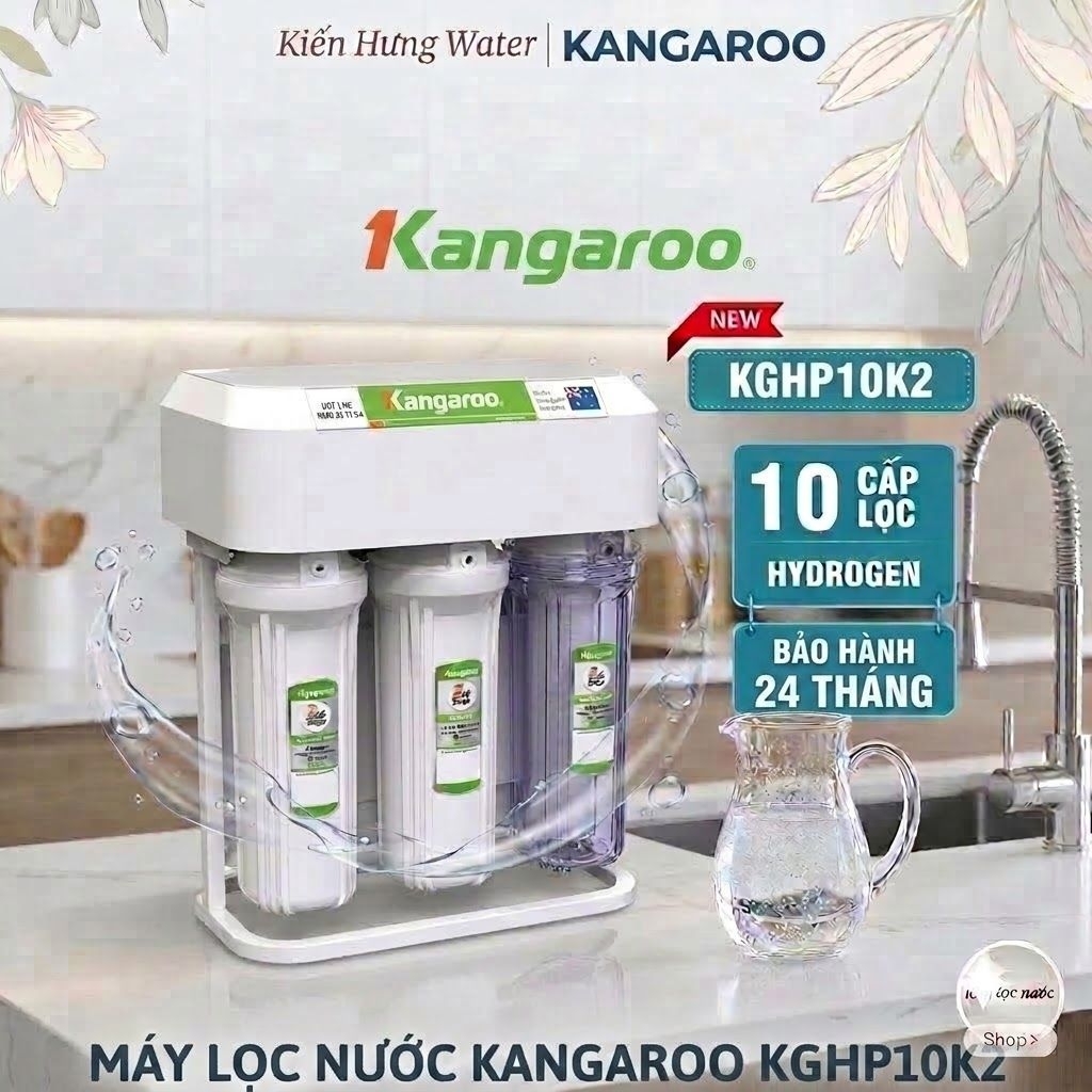 Máy lọc nước để gầm Kangaroo KGHP10K2. 10 lõi lọc cao cấp. công suất 18l/h