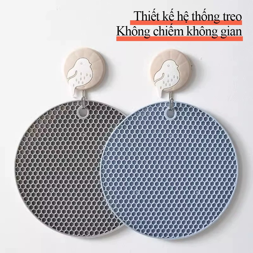 Miếng Lót Silicon Cách Nhiệt Cao Cấp 888GD nhiều màu Lót Xoong Nồi Bàn Bếp Chống Xước Chống Trượt