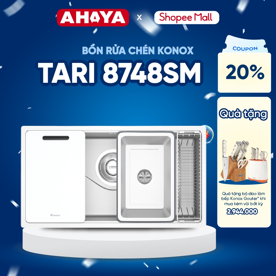 Bồn rửa chén Konox Tari 8748SM bề mặt mịn