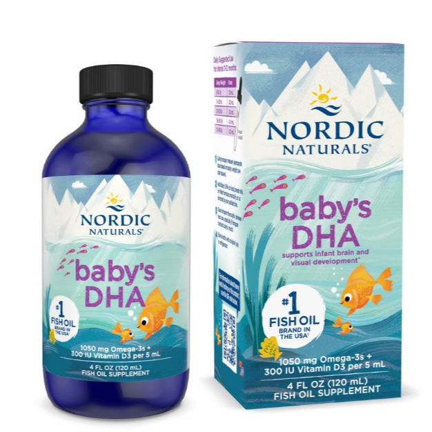 120ml Siro dầu cá Nordic Naturals Baby's DHA cho bé sơ sinh từ 0-12 tháng tuổi
