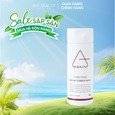 Bột Enzyme Rửa Mặt Tẩy Tế Bào Chết 2in1 ASKIN Porefyning Enzyme Powder Wash 60g