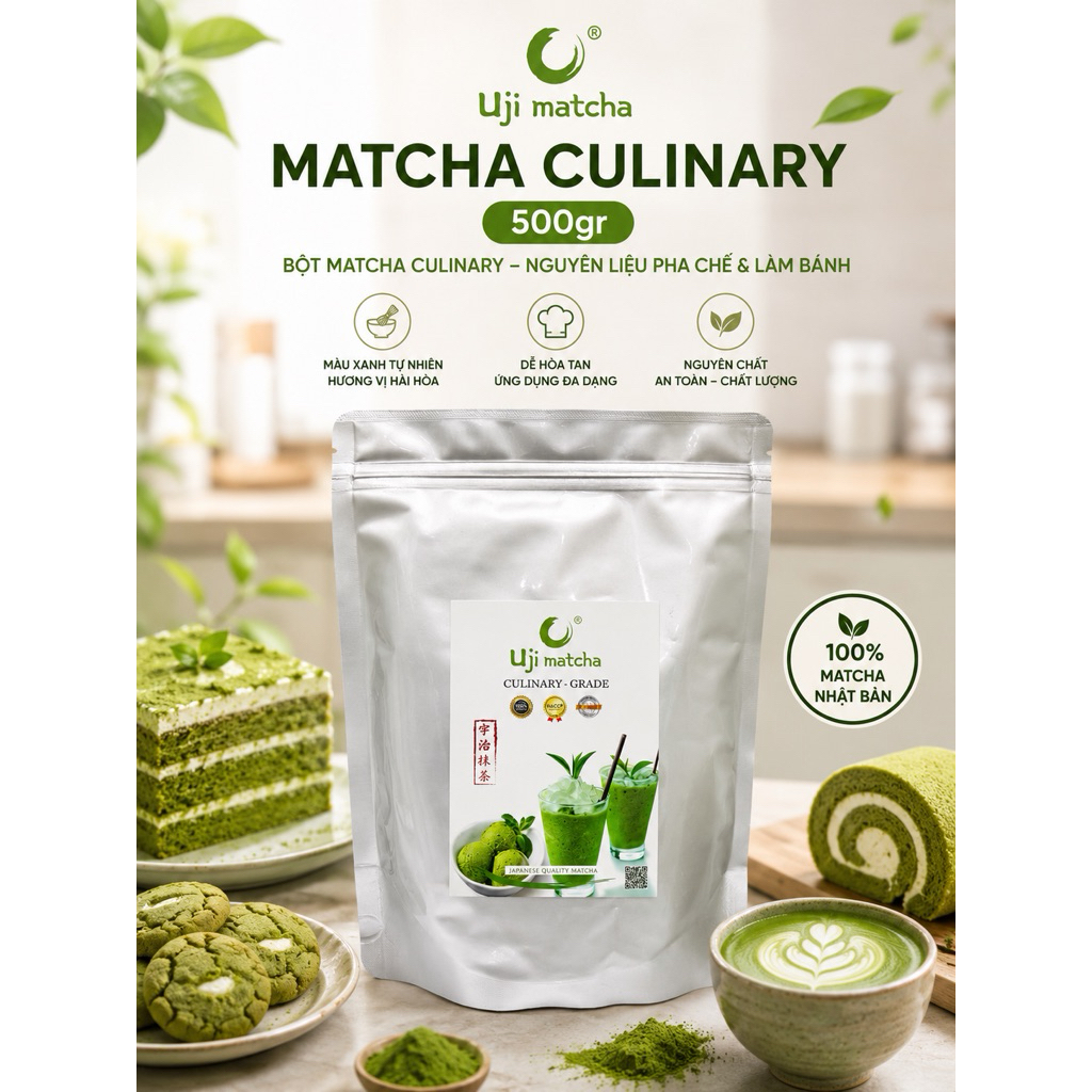 Bột Matcha Culinary túi 500gr
