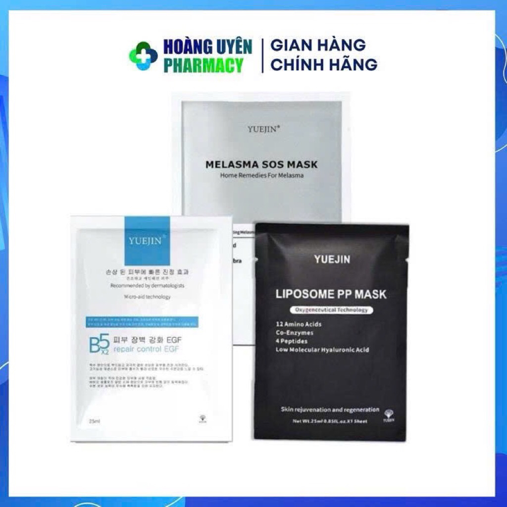 [5 miếng] Mặt nạ Yuejin B5 EGF/ Yuejin Liposome PP Mask/ Melasma SOS