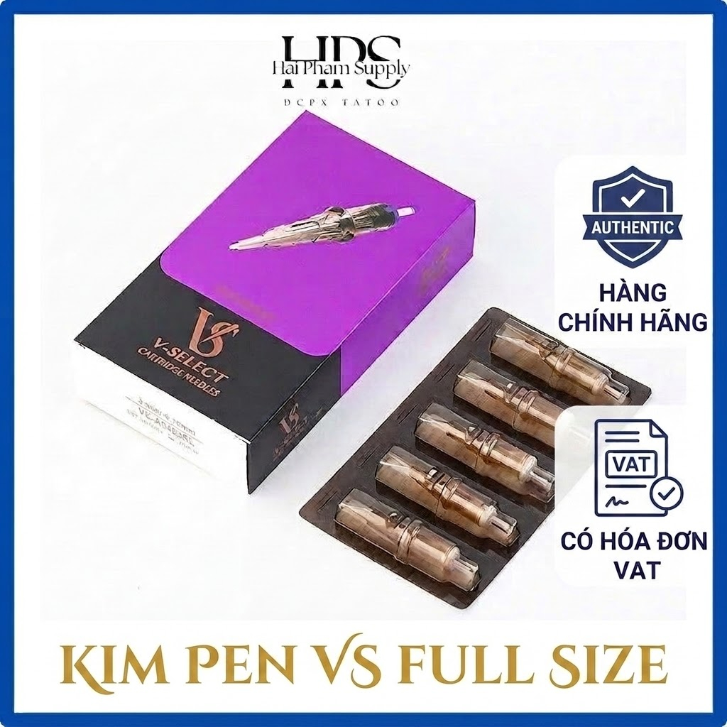 Kim Đạn Pen VS Select  Máy Phun Phun Xăm Chính Hãng Hộp 20 Kim _CÓ HÓA ĐƠN VAT