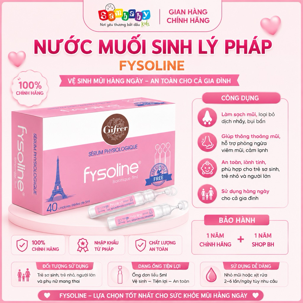 NƯỚC MUỐI SINH LÝ PHÁP FYSOLINE