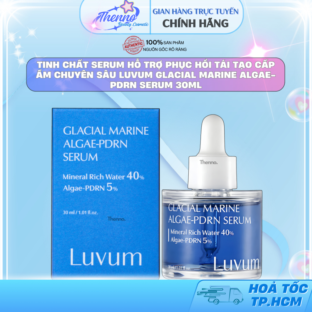 Tinh Chất Serum Hỗ Trợ Phục Hồi Tái Tạo Cấp Ẩm Chuyên Sâu Luvum Glacial Marine Algae-PDRN Serum 30ml